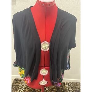 Jams World Hawaii  Floral Cardigan Open Front Shrug Top, Vacation ,resortwear